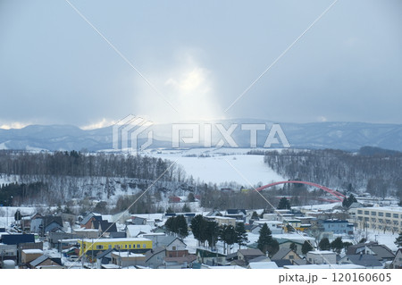 雪に覆われた美瑛町 120160605