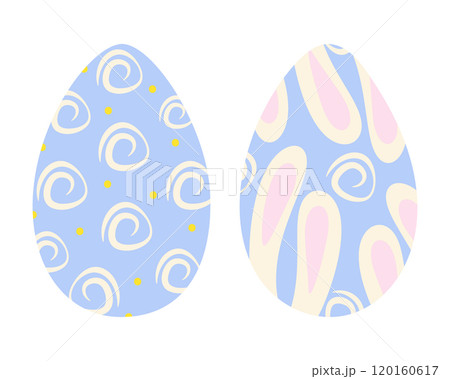 Easter eggs patterned abstract hand drawn ornament, dots and bunny ears. Easter design elements Set Easter eggs patterned abstract hand drawn ornament, dots and bunny ears. Easter design elements Set 120160617
