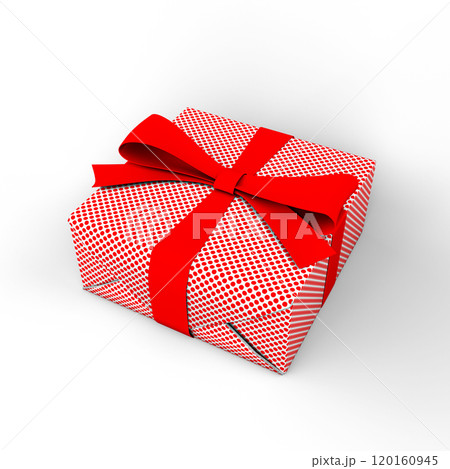 Gift Box. Template for Present, Valentine, Birthday or Wedding Banners. 3D Illustration. File with Clipping Path. Gift Box. Template for Present, Valentine, Birthday or Wedding Banners. 3D Illustration. File with Clipping Path. 120160945
