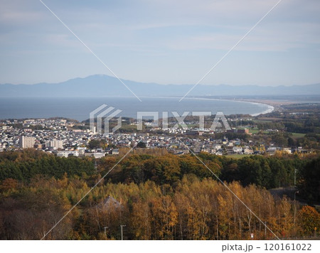 網走市天都山展望台からのオホーツク海と知床の眺望 120161022