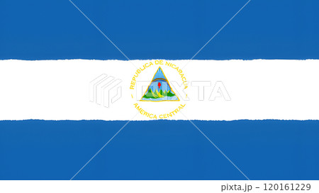 手描き風のニカラグアの国旗です。 手描き風のニカラグアの国旗です。 120161229