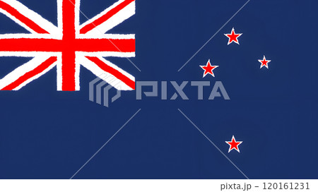 手描き風のニュージーランドの国旗です。 手描き風のニュージーランドの国旗です。 120161231