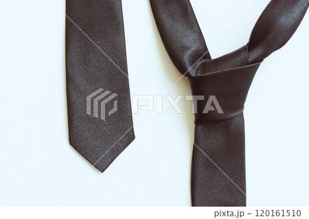 black necktie isolated on white background, father day concept and business style 120161510