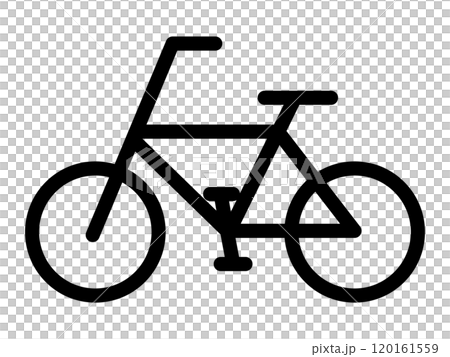 自転車のアイコン（シルエット） 120161559