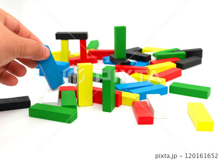 wood block for kid's learning activity 120161652