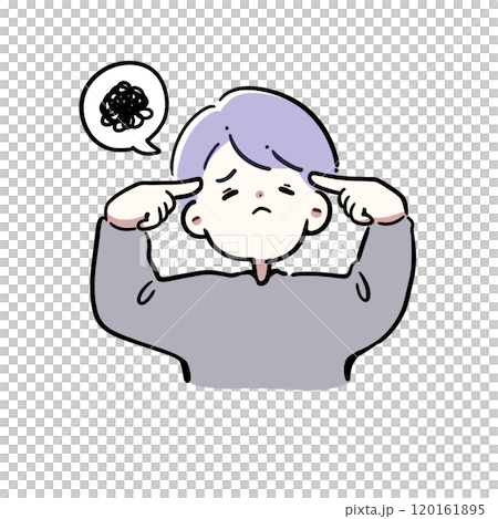 一個非常困擾的人的插圖 120161895