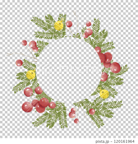 Christmas Frame Wreath Round with Empty Space in the Middle, Copy Space Watercolor Digital Illustration, Holiday Banner Composition for Printing and Web Design Winter Holidays Christmas Frame Wreath Round with Empty Space in the Middle, Copy Space Watercolor Digital Illustration, Holiday Banner Composition for Printing and Web Design Winter Holidays 120161964