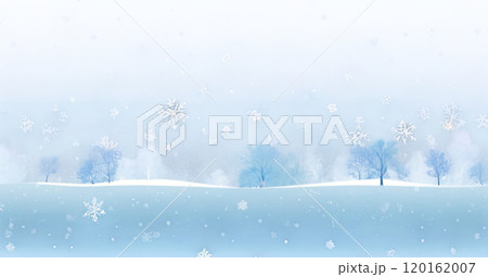 雪降る森の背景 120162007