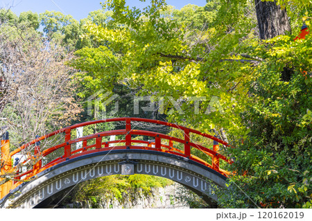 下鴨神社　御手洗川にかかる輪橋 120162019