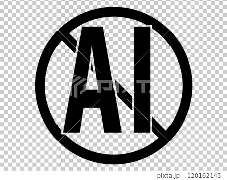 AI学習禁止マーク 2 ブラック 120162143