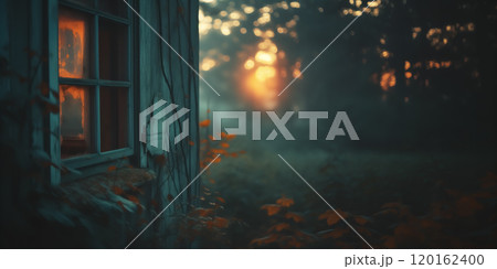 廃墟のぼやけた背景　AI生成素材 120162400