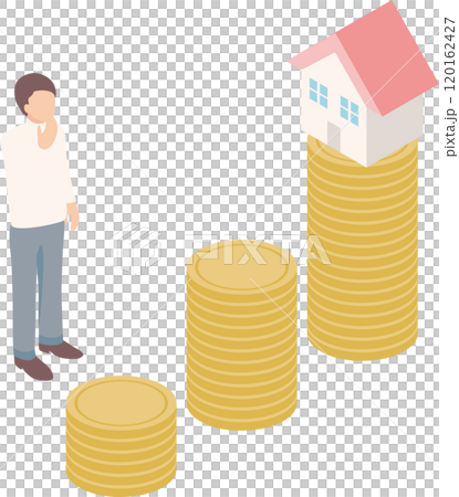 等距商業金錢人家庭住房房地產投資貸款插圖資料 120162427
