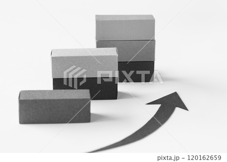 ブロックと上昇矢印 つみたて 3階建て 業績 年金 ブロックと上昇矢印 つみたて 3階建て 業績 年金 120162659