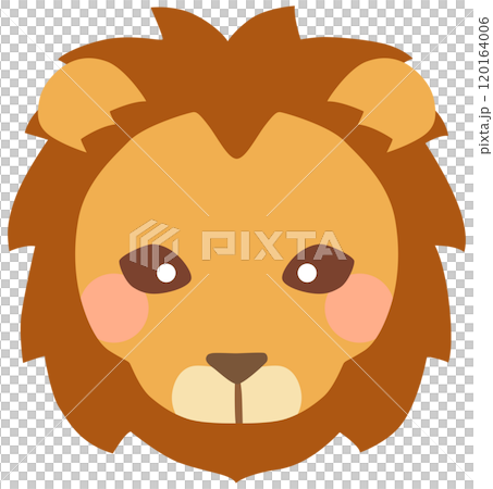 可愛的獅子插畫臉向量素材 可愛的獅子插畫臉向量素材 120164006