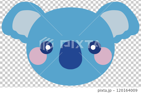 かわいいコアラのイラスト 顔 ベクター素材 120164009