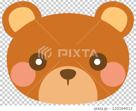 かわいい熊のイラスト 顔 ベクター素材のイラスト素材 [120164012] - PIXTA