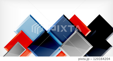 Colorful squares and rectangles. Vector Illustration For Wallpaper, Banner, Background, Card, Book Illustration, landing page 120164204