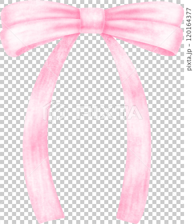Coquette pink bow ribbon watercolor 120164377