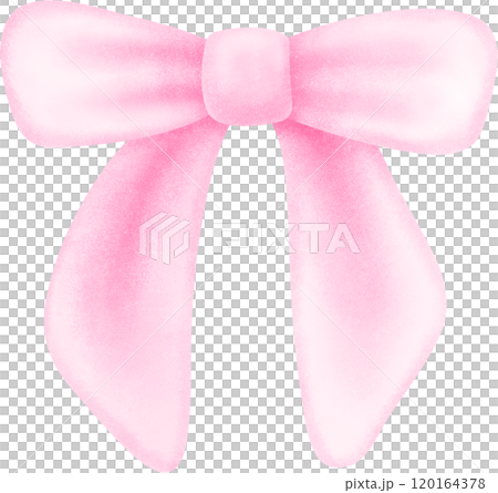 Coquette pink bow ribbon watercolor 120164378