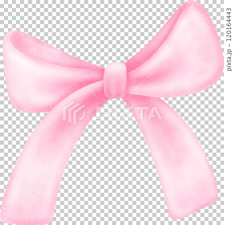 Coquette pink bow ribbon watercolor 120164443