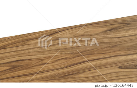 View of wood or wooden table top corner Isolated on white background View of wood or wooden table top corner Isolated on white background 120164445