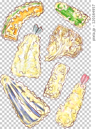 天婦羅插畫_各種天婦羅 天婦羅插畫_各種天婦羅 120164957
