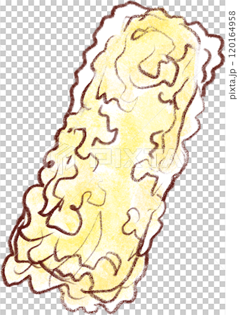 天ぷらのイラスト_イカの天ぷら 120164958