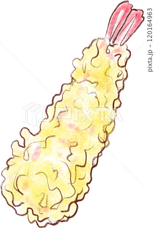 天ぷらのイラスト_海老天_エビの天ぷら 天ぷらのイラスト_海老天_エビの天ぷら 120164963