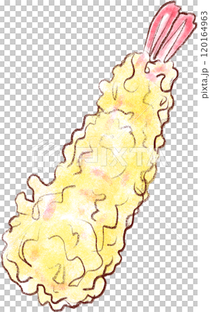 天ぷらのイラスト_海老天_エビの天ぷら 天ぷらのイラスト_海老天_エビの天ぷら 120164963