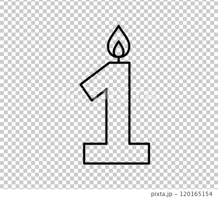 Number candle icon 1 vector Number candle icon 1 vector 120165154