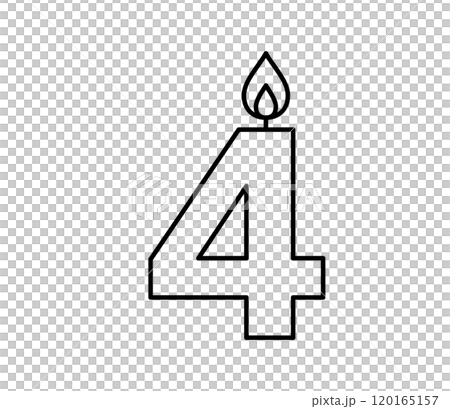 Number candle icon 4 vector Number candle icon 4 vector 120165157