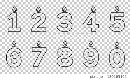 數位蠟燭圖示設定向量 120165163