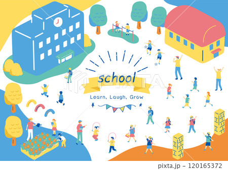 学校生活を楽しむ子供たち 120165372
