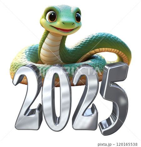 3DCG文字［2025巳年］（切り抜き） 120165538