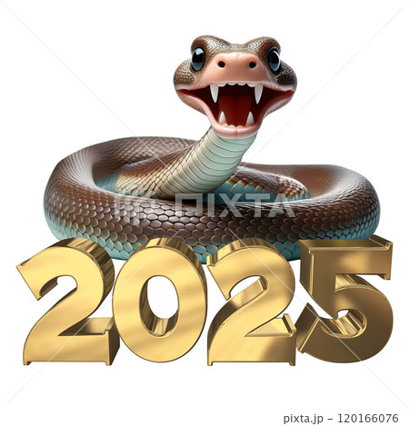 3DCG文字［2025巳年］（切り抜き） 120166076
