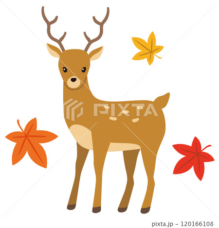 鹿 ニホンジカのイラスト素材 [120166108] - PIXTA