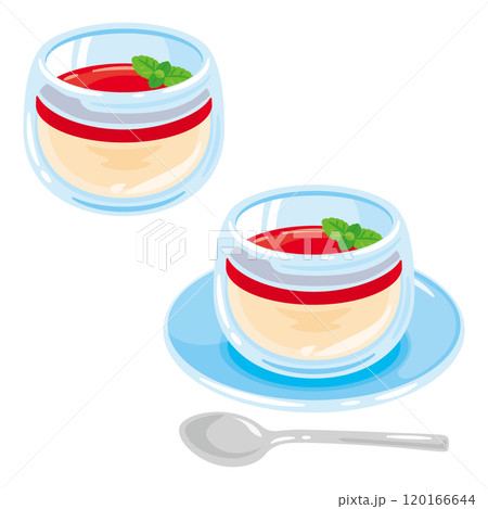 カップ入りの苺のパンナコッタセット 120166644