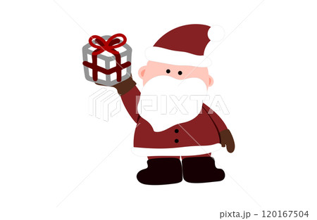 プレゼントを持ったサンタクロースのイラスト プレゼントを持ったサンタクロースのイラスト 120167504