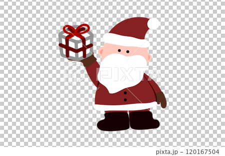 プレゼントを持ったサンタクロースのイラスト プレゼントを持ったサンタクロースのイラスト 120167504