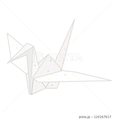 金箔折り鶴のイラスト 金箔折り鶴のイラスト 120167617
