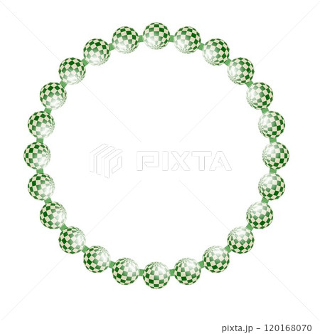 クリスマスボールの円形飾り枠イラスト 120168070