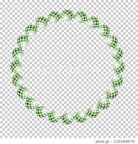 クリスマスボールの円形飾り枠イラスト 120168070