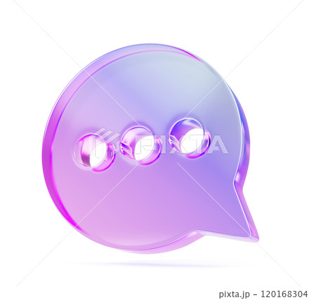 3d glass hologram circle speech bubble render icon. Holographic gradient crystal communication and thought balloon. Dialogue, speak and message box, frame, isolated design element. 3D illustration 3d glass hologram circle speech bubble render icon. Holographic gradient crystal communication and thought balloon. Dialogue, speak and message box, frame, isolated design element. 3D illustration 120168304