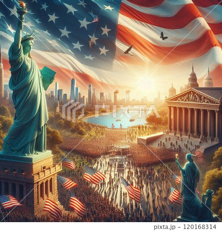 偉大な国アメリカ、 great country america 120168314