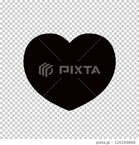 Hand-drawn hearts - Formal black (shiny black) 120168668