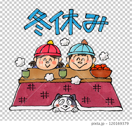 孩子、貓與被爐（冬季假期角色） 120169379