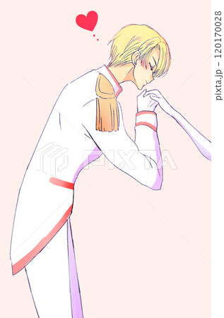 手の甲にキスする王子様 120170028