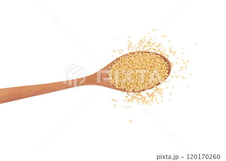 dry couscous isolated on white dry couscous isolated on white 120170260