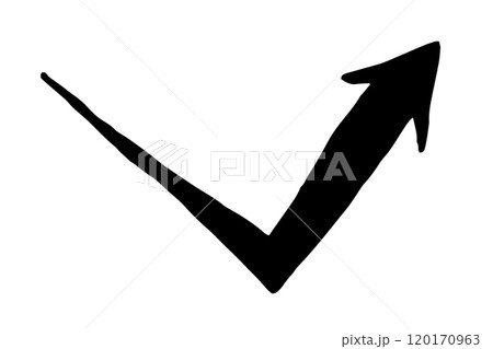 Hand painted arrow drawn with ink brush Hand painted arrow drawn with ink brush 120170963