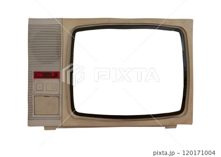 Old TV isolated on white background 120171004